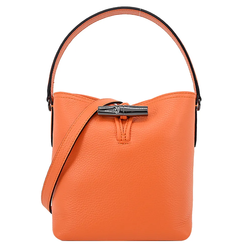 LONGCHAMP ROSEAU ESSENTIAL系列金屬竹節牛皮肩背包(中/卡其綠) 歷史價格詳細信息