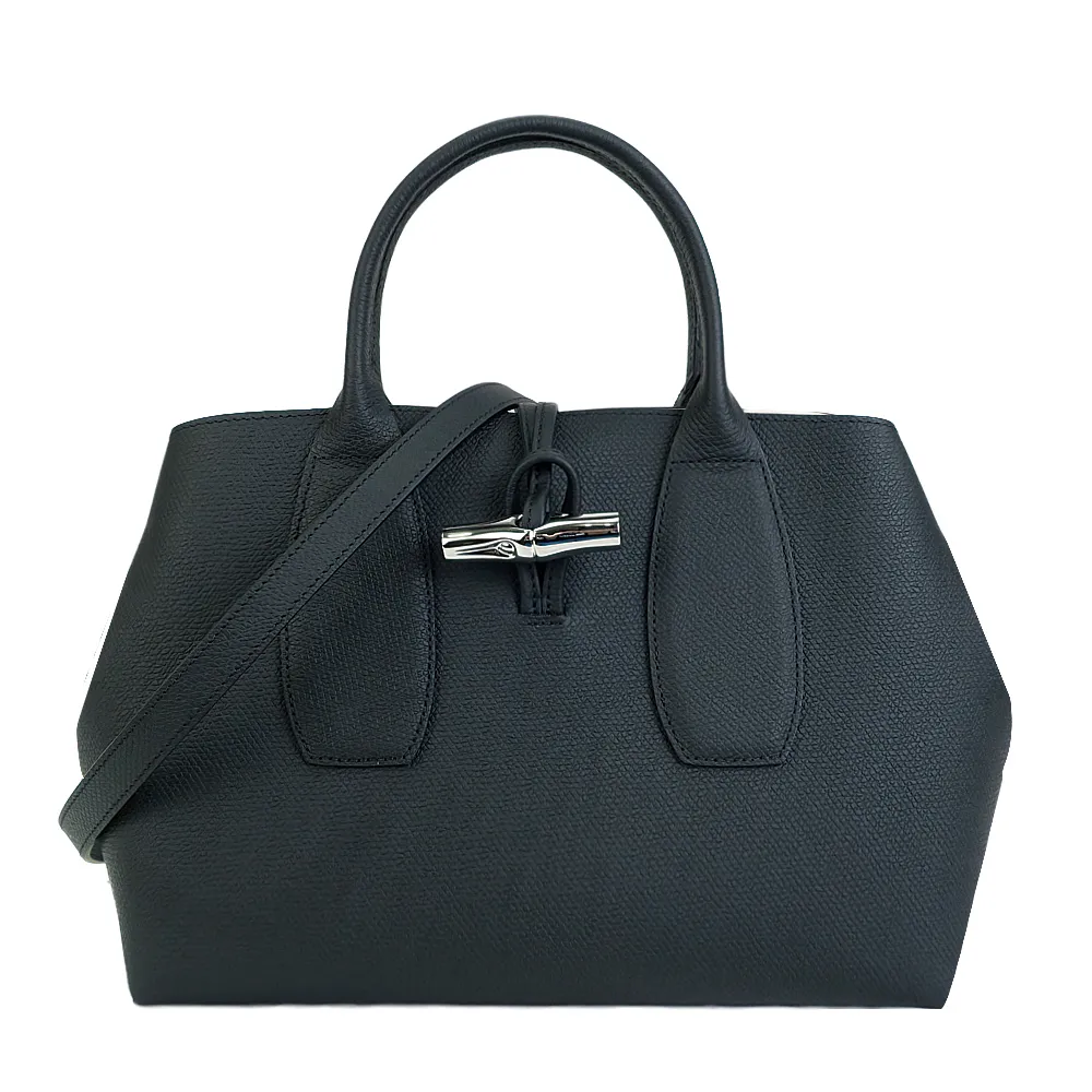 LONGCHAMP ROSEAU系列竹節卵石紋牛皮肩背托特包(紅) 歷史價格詳細信息