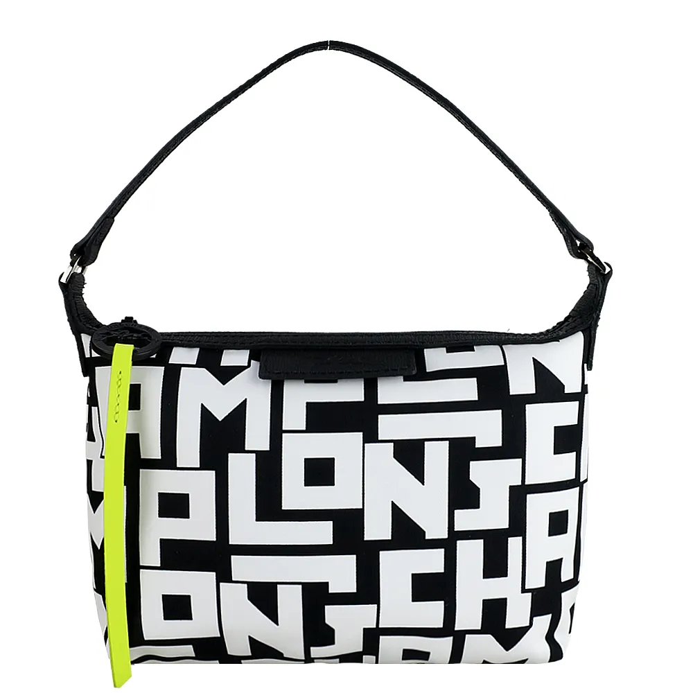 LONGCHAMP LE PLIAGE LGP系列滿版手拿包(黑X白) 歷史價格詳細信息