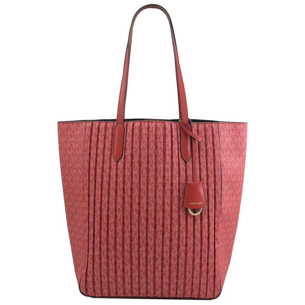 MICHAEL KORS SINCLAIR 經典印花肩背大托特包.白/咖 歷史價格詳細信息