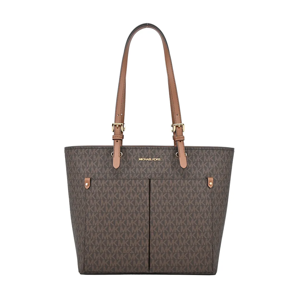 MICHAEL KORS  JET SET PVC滿版標誌性LOGO手提/肩背托特包-大/咖 歷史價格詳細信息