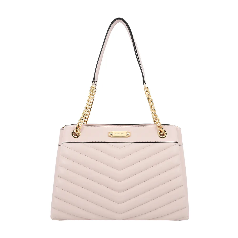 MICHAEL KORS WHITNEY 羊皮絎縫皮革翻蓋磁釦肩背/斜背二用包-金釦黑/中 歷史價格詳細信息