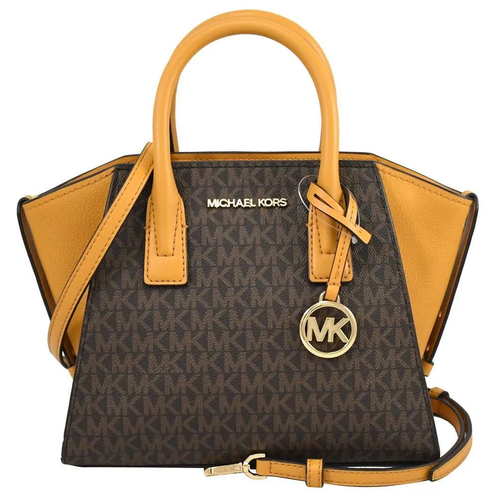 Michael Kors Avril Mercer 塗層帆布手提/斜背二用迷你琴譜包(咖啡色) 35T1GM9C0I BROWN 歷史價格詳細信息