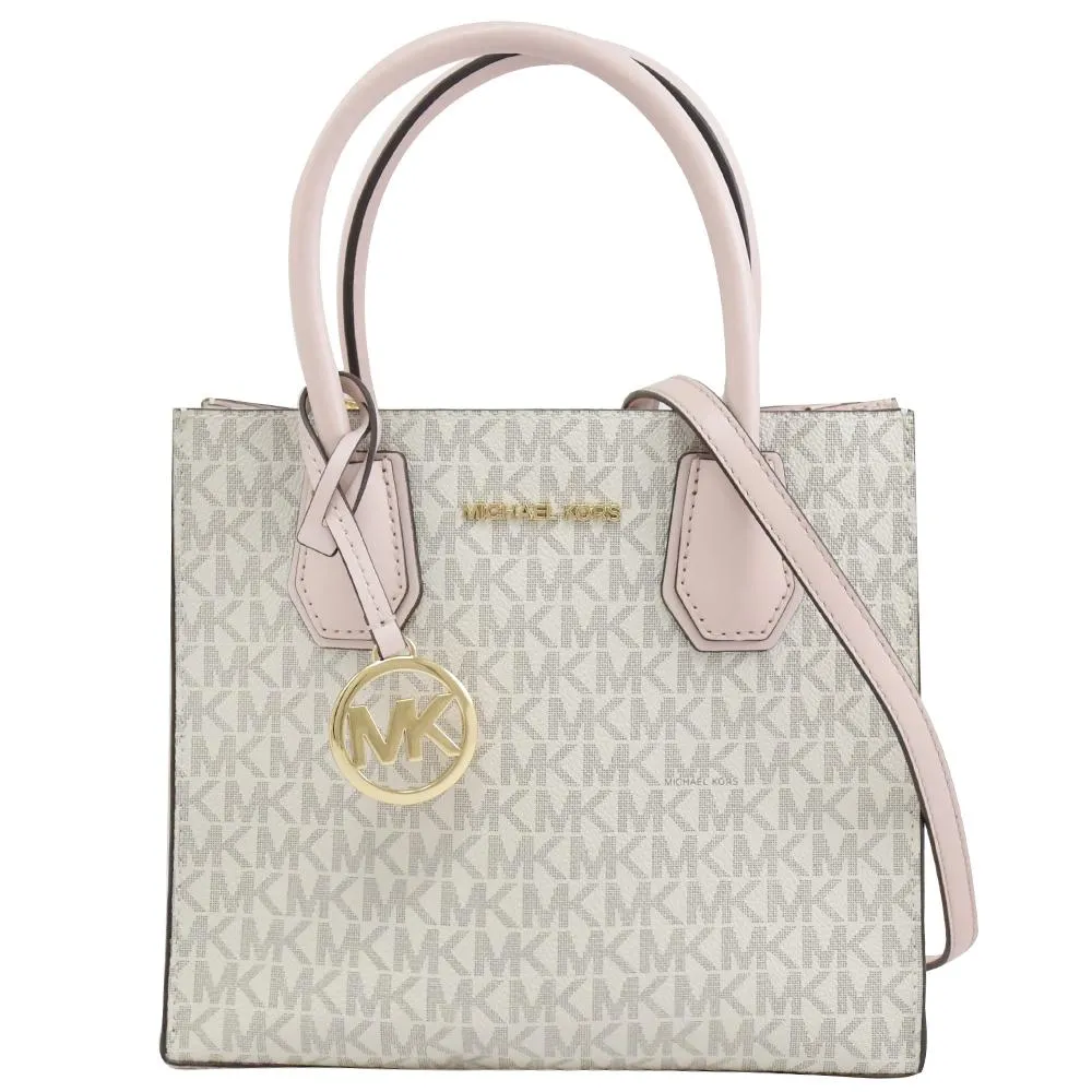 MICHAEL KORS MERCER 滿版MK印花手提兩用包.黑灰 歷史價格詳細信息