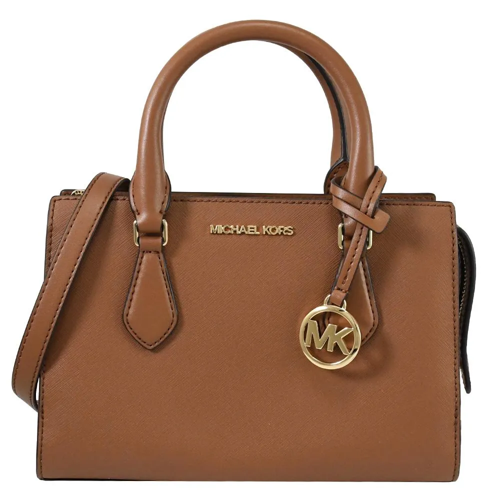 MICHAEL KORS SHEILA 銀字圓標Logo茶花粉色防刮三層兩用斜背包 歷史價格詳細信息