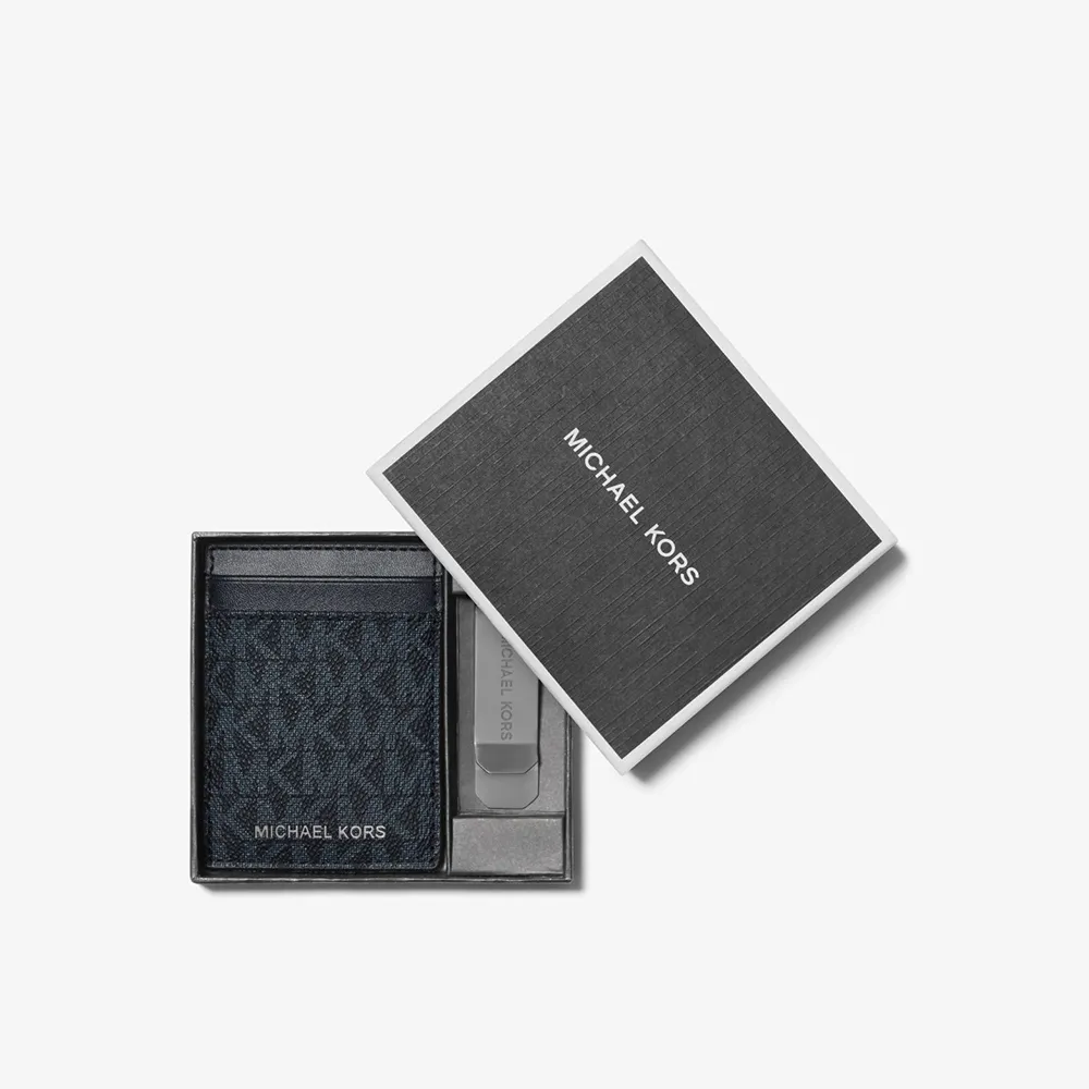 【Michael Kors】新款 Card Holder 信用卡夾+鈔票夾禮盒 名片夾 卡片夾 黑色 歷史價格詳細信息