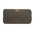 【Michael Kors】JET SET TRAVEL 滿版燙金LOGO掀蓋防刮三折中長夾-深咖啡 歷史價格詳細信息