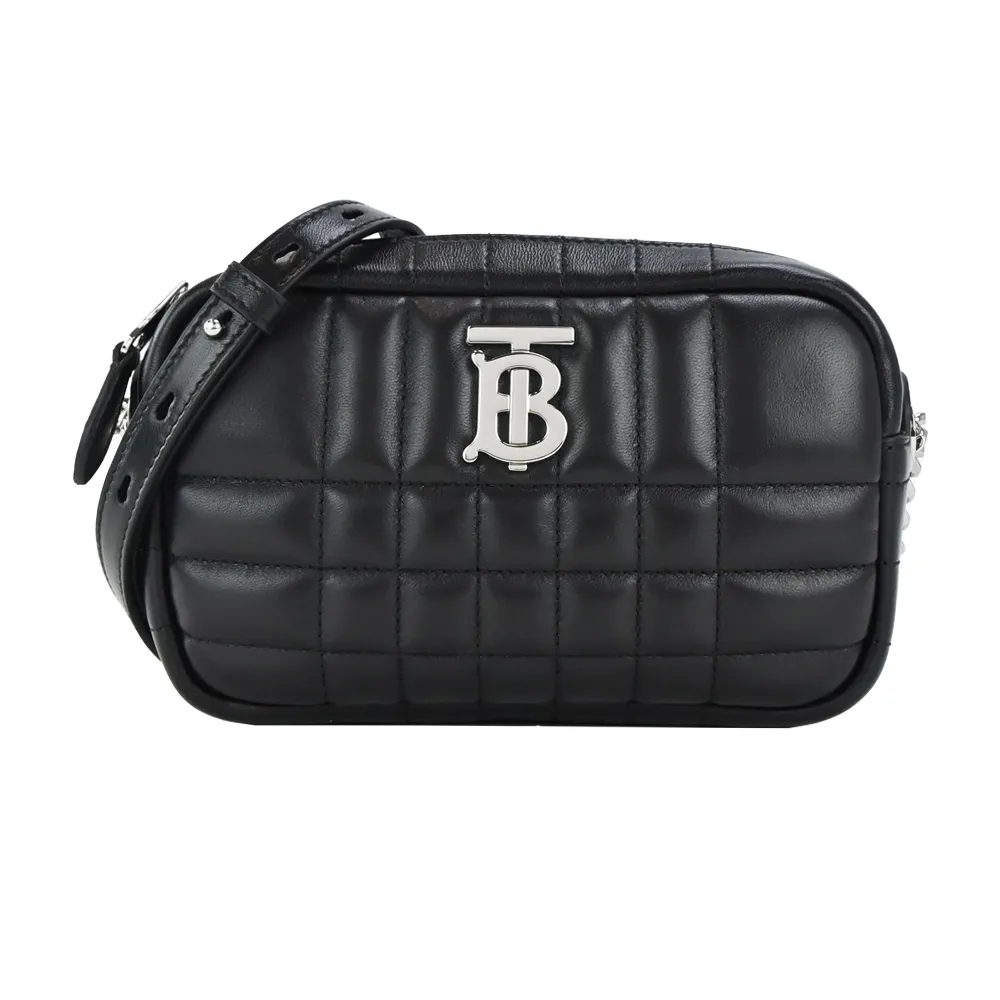 BURBERRY  TB 銀字LOGO粒面小牛皮零錢/卡片夾(黑色) 歷史價格詳細信息