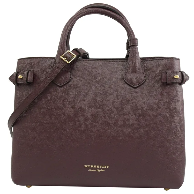 BURBERRY HOUSE經典格紋拼皮革肩背/斜背包(酒紅) 歷史價格詳細信息