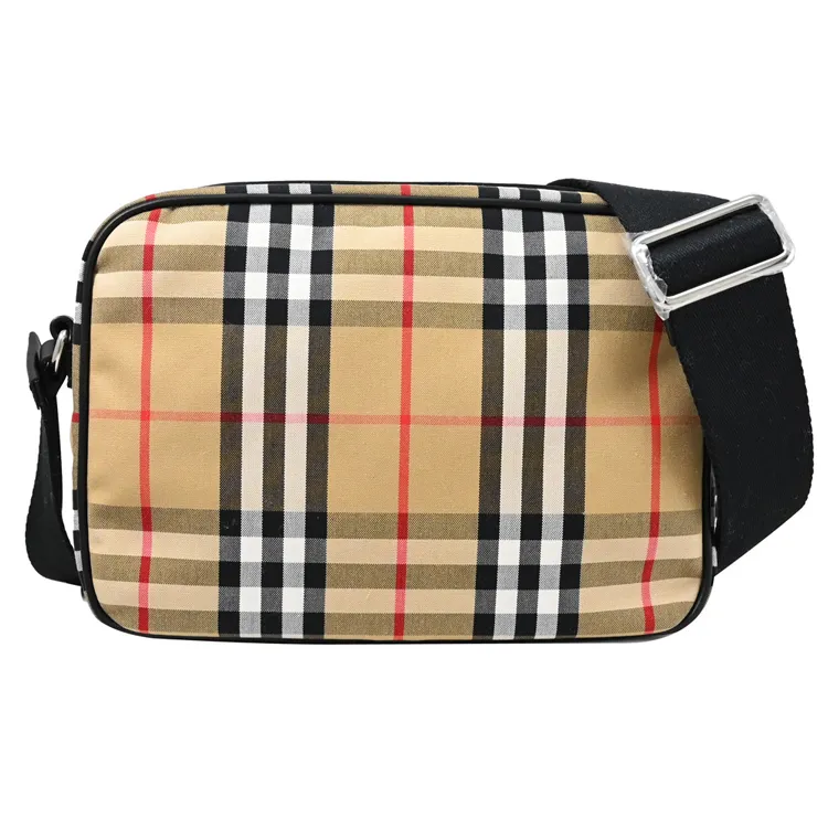 BURBERRY 經典格紋帆布後背包(卡其) 歷史價格詳細信息