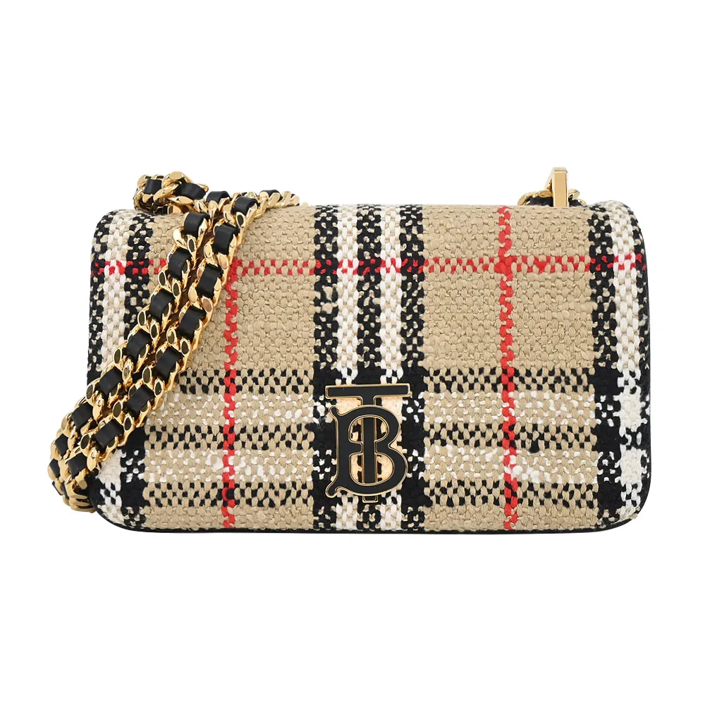 BURBERRY 經典 LOGO格紋帆布女用皮帶(卡其x黑) 歷史價格詳細信息