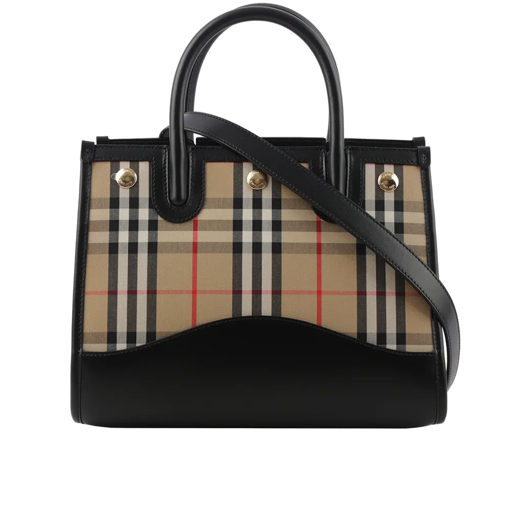 BURBERRY 大格紋帆布ㄇ形拉鍊長夾(灰褐色/棕色) 80845601 歷史價格詳細信息