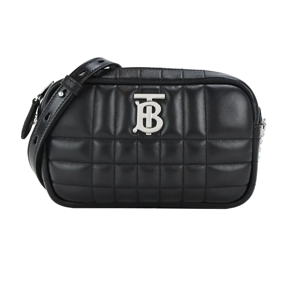 BURBERRY  TB 銀字LOGO粒面小牛皮零錢/卡片夾(黑色) 歷史價格詳細信息