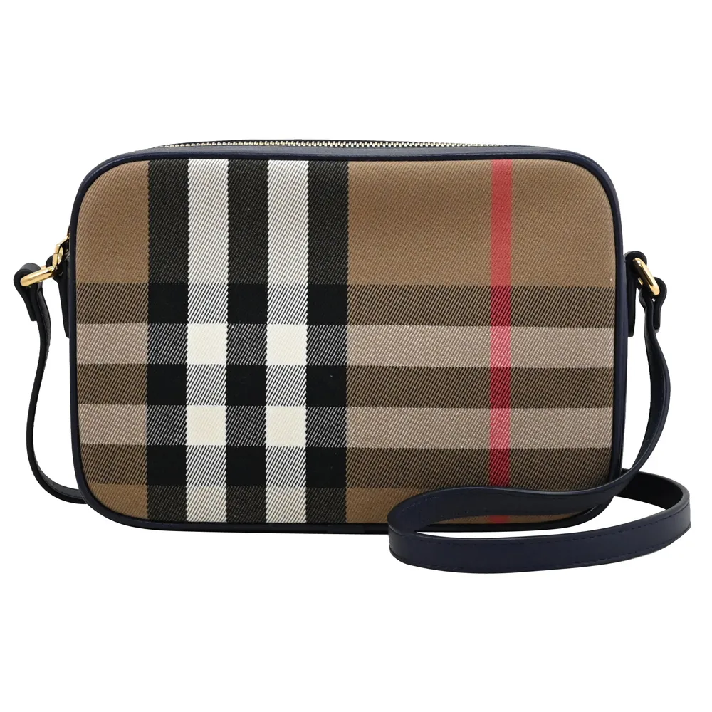 BURBERRY 深藍格紋短版合身外套 上衣 歷史價格詳細信息