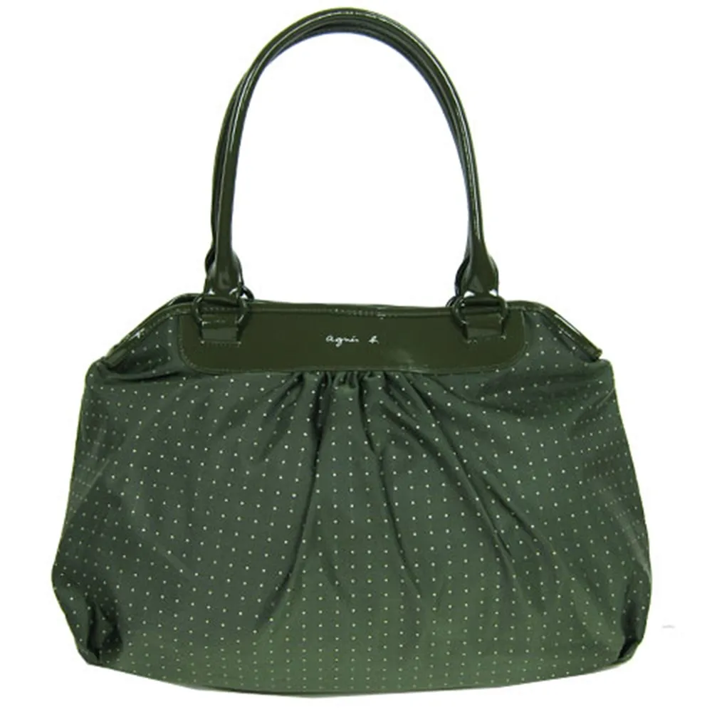 agnes b.皮釦翻尼龍蓋大手拿包(深藍) 歷史價格詳細信息