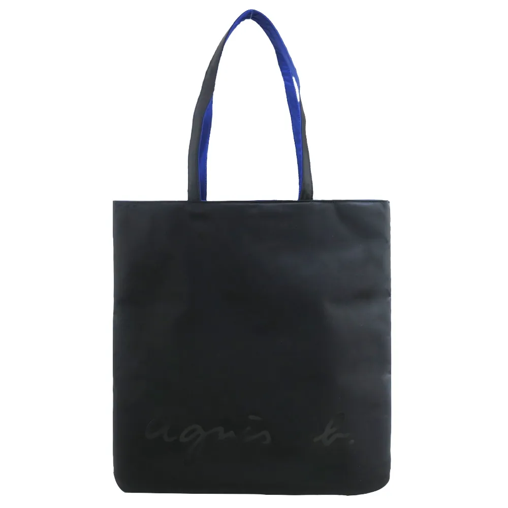 agnes b.LOGO標誌PU手拿包-大/深藍 歷史價格詳細信息