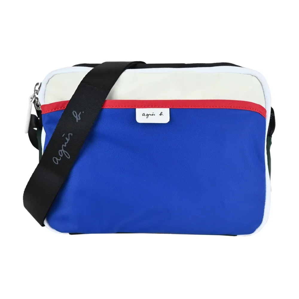 agnes b. 拼色尼龍標誌手提包-大/深藍 歷史價格詳細信息