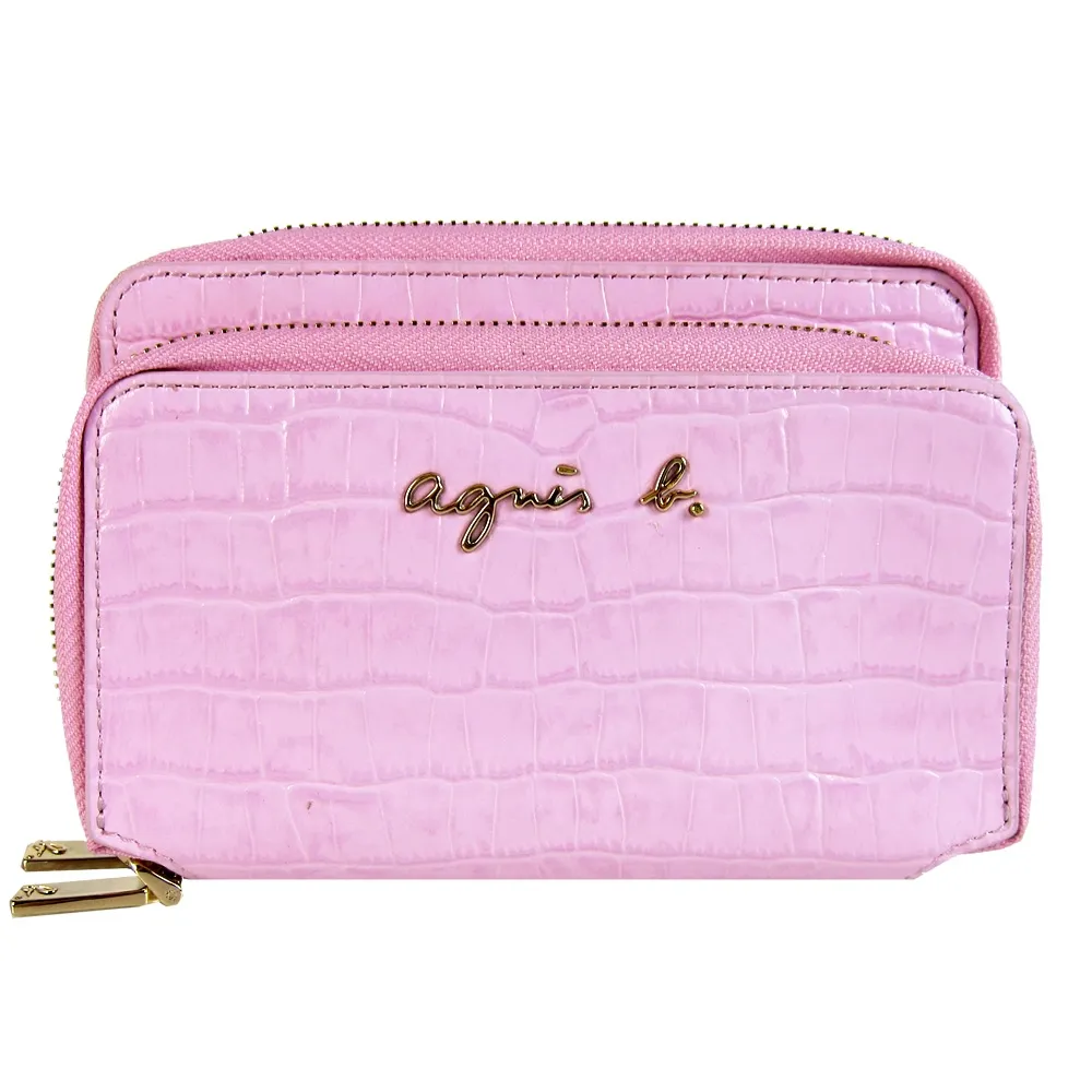 agnes b.壓克力皮革飾邊兩用包-大-粉紫 歷史價格詳細信息