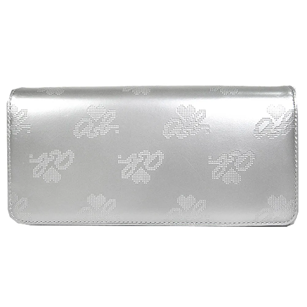 agnes b.圓牌翻扣皮革拼接尼龍肩背包(深藍) 歷史價格詳細信息