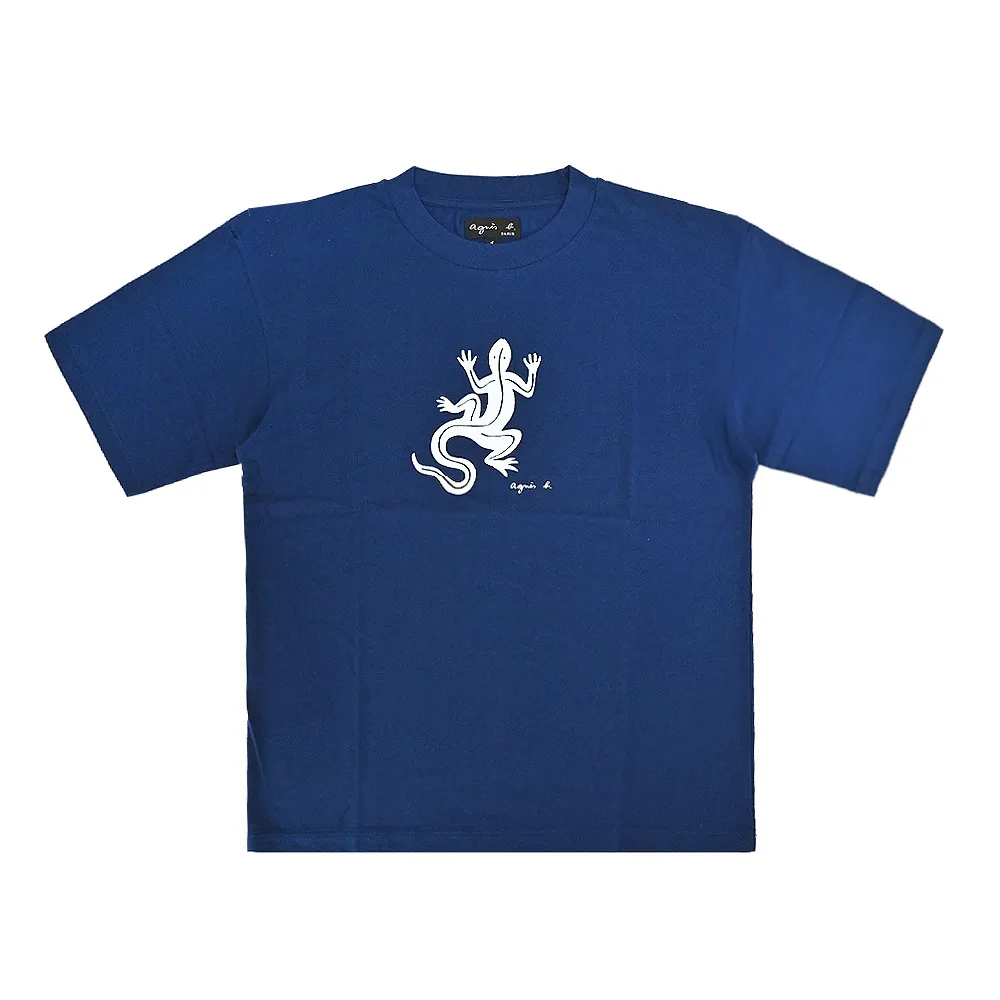 agnes b. 蜥蝪印花短袖上衣-黑 歷史價格詳細信息