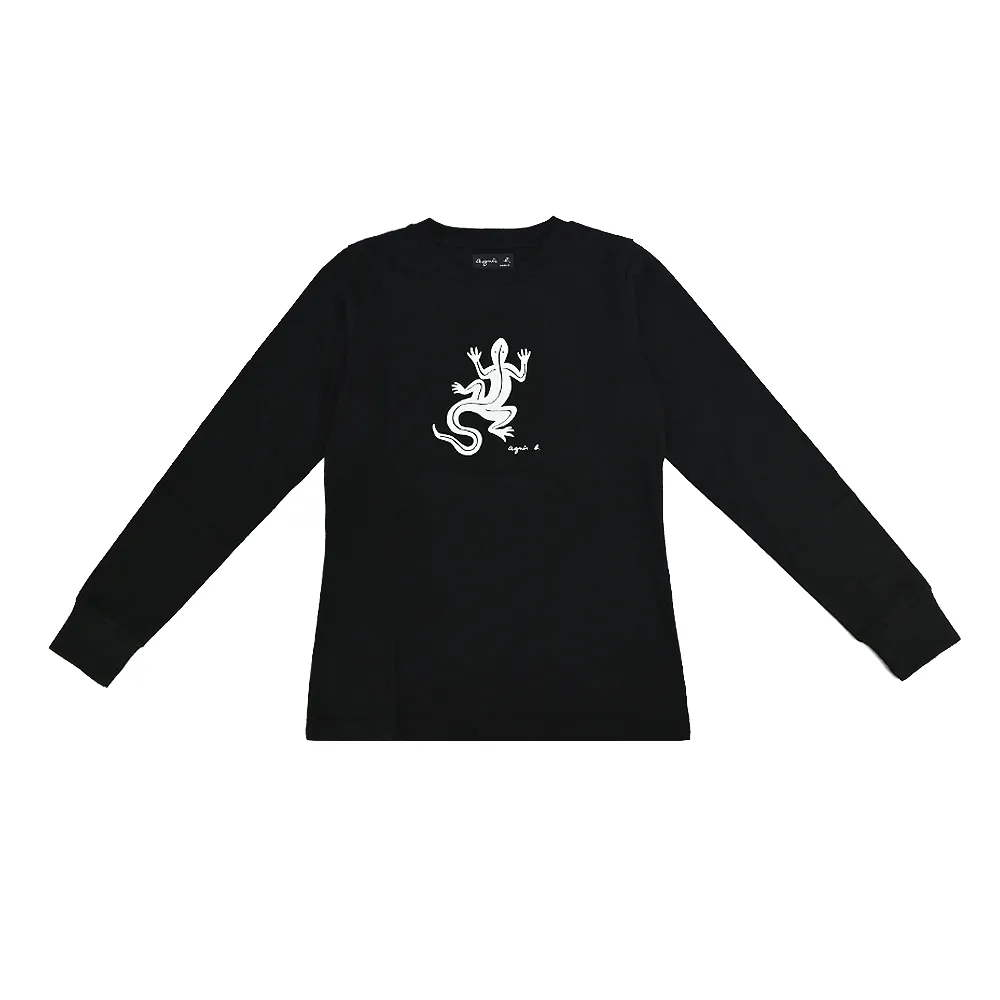 agnes b. 蜥蝪印花短袖上衣-黑 歷史價格詳細信息