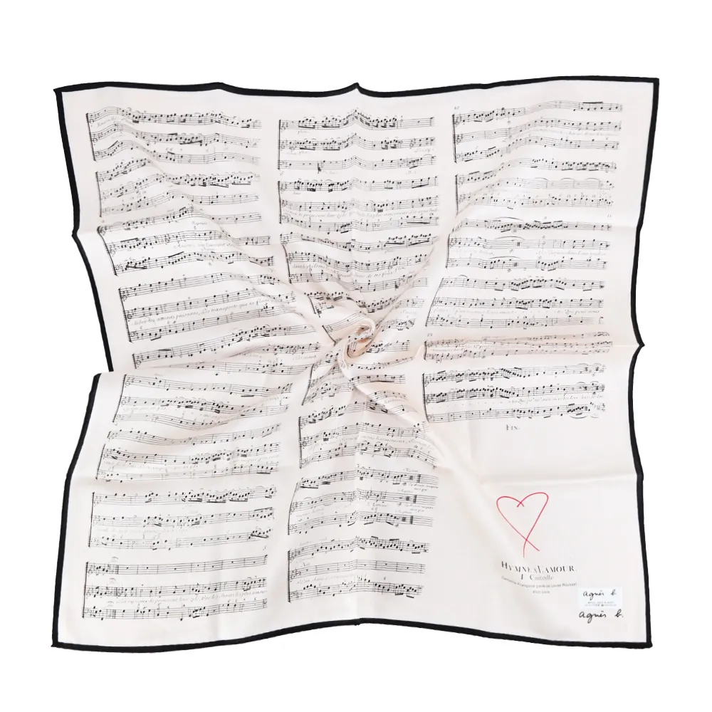 agnes b.樂譜大帕巾-白 歷史價格詳細信息