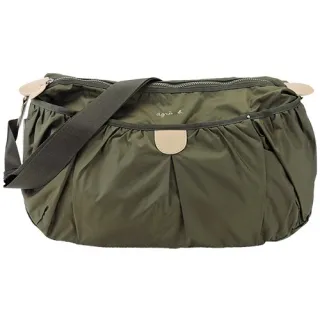 agnes b. VOYAGE尼龍皮標前口袋手提/斜背包(大-紅) 歷史價格詳細信息