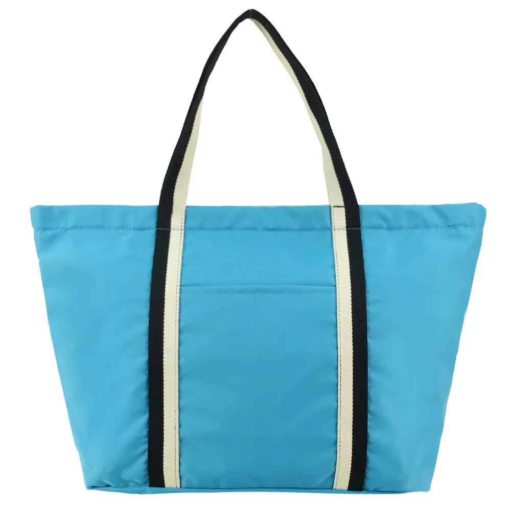 agnes b. 條紋織布鐵環尼龍肩背包(小/橘) 歷史價格詳細信息