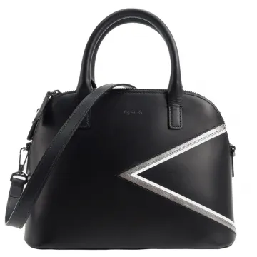 agnes b.燙金logo三角幾何皮革饅頭包(深灰) 歷史價格詳細信息