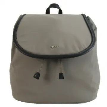 agnes b. 皮革前口袋拼接尼龍斜背包-黑 歷史價格詳細信息