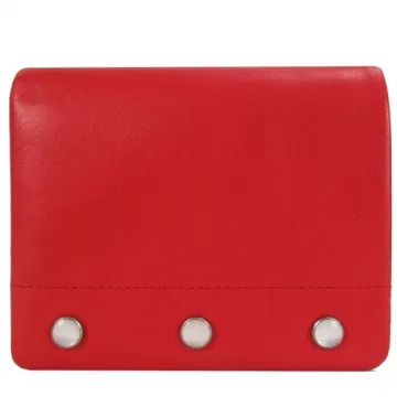 agnes b.金屬珠飾翻扣短夾-紅 歷史價格詳細信息