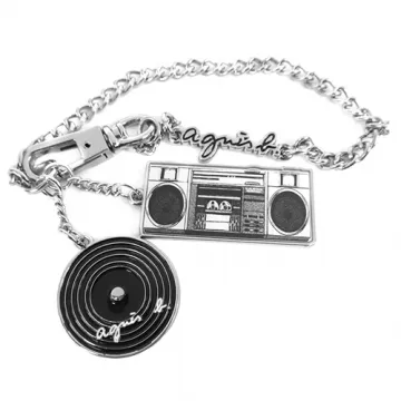 agnes b. 復古風格拼色斜背包-藍 歷史價格詳細信息