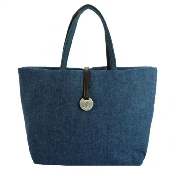 agnes b.圓牌翻扣皮革拼接尼龍肩背包(深藍) 歷史價格詳細信息