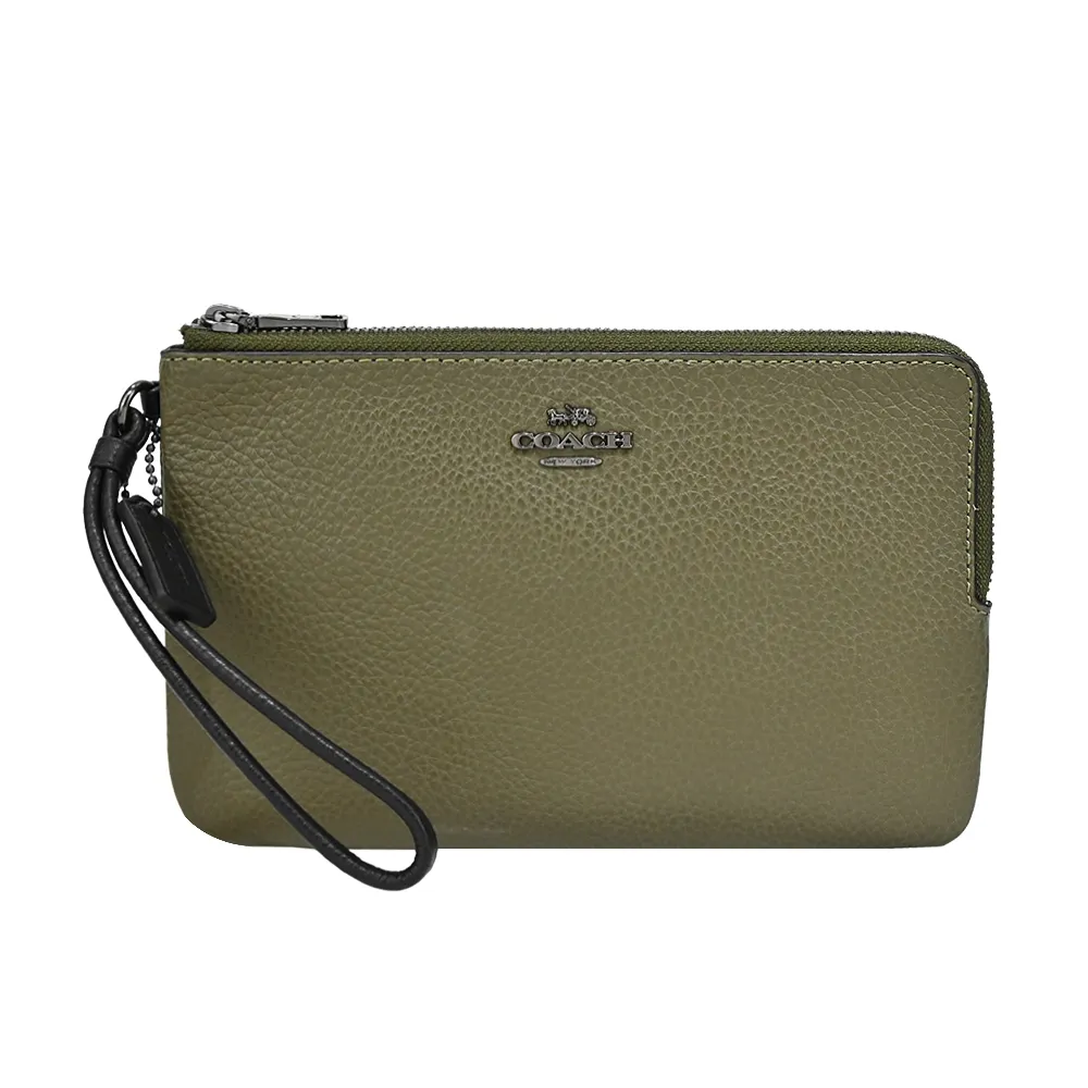 COACH 拼色荔枝紋牛皮翻蓋手提/斜背兩用包(腮紅粉橘) 歷史價格詳細信息