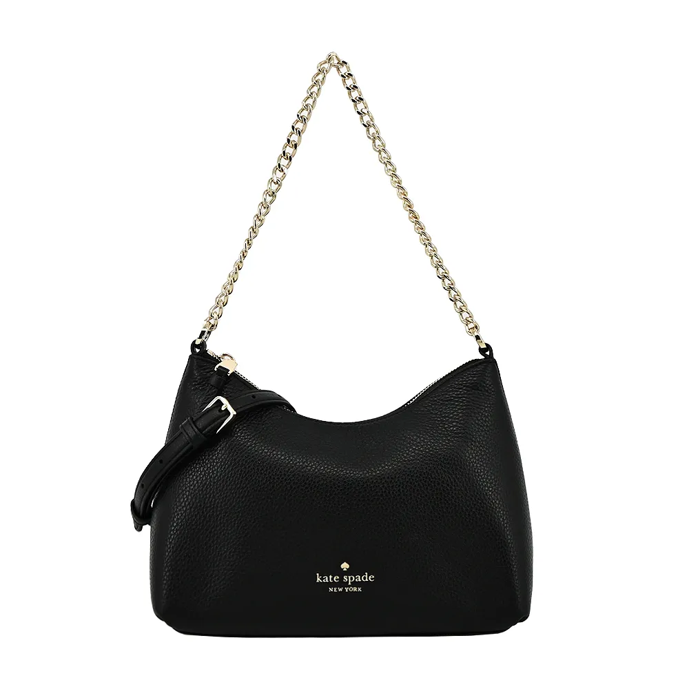 Kate Spade荔枝紋手提/斜背彎月兩用包-黑 歷史價格詳細信息