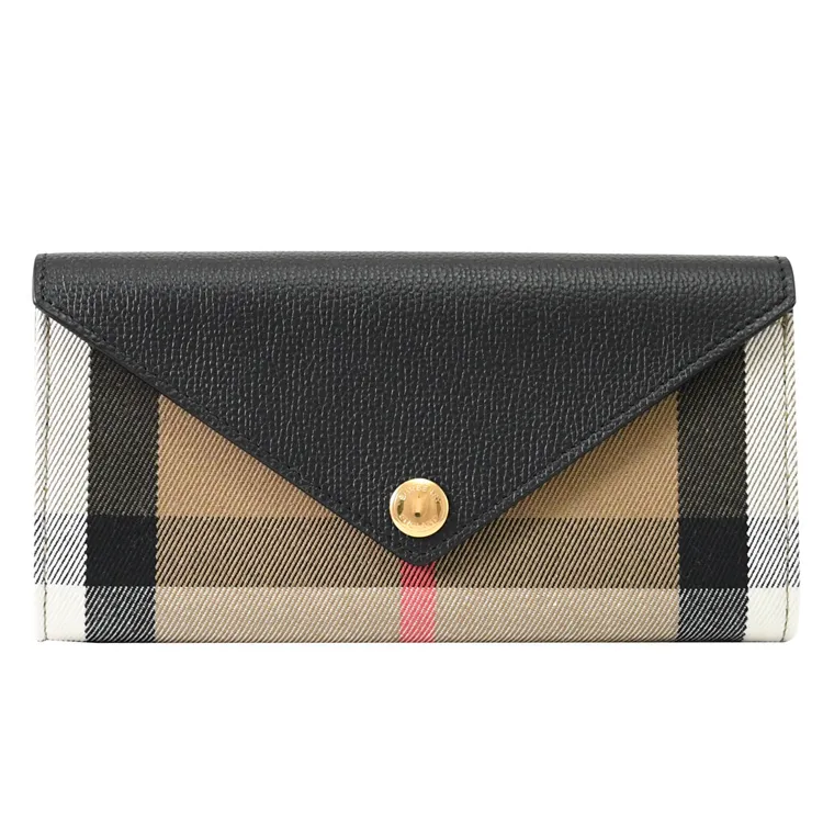 BURBERRY Halton 大格紋帆布及牛皮翻蓋二折長夾(海軍藍) 80845301 歷史價格詳細信息