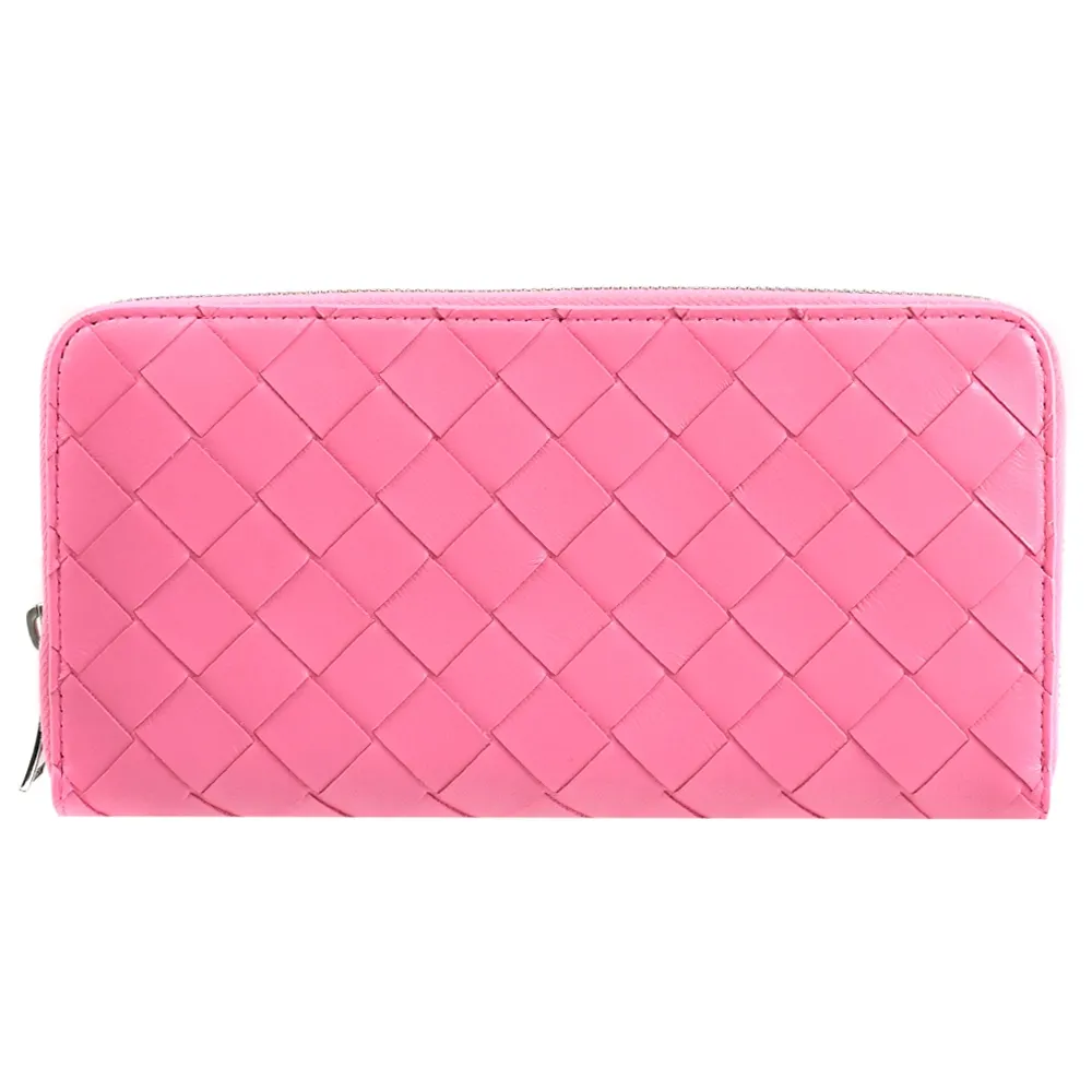 BOTTEGA VENETA 經典編織小羊皮拉鍊長夾(米白) 歷史價格詳細信息