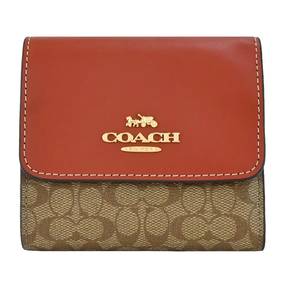 COACH 立體馬車LOGO PVC肩背半月包(淺卡其) 歷史價格詳細信息