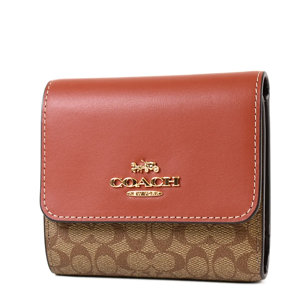 【COACH】C Logo防刮皮革小牛皮內裏八卡短夾 歷史價格詳細信息