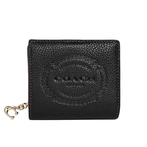 COACH黑白字塊棋盤格前卡夾鑰匙零錢包 歷史價格詳細信息