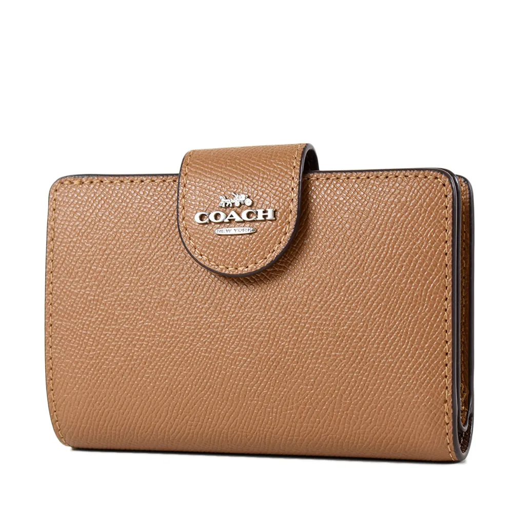 COACH 立體馬車防刮皮革釦式中夾-淺棕 價格比較,價格查詢,歷史價格詳細信息