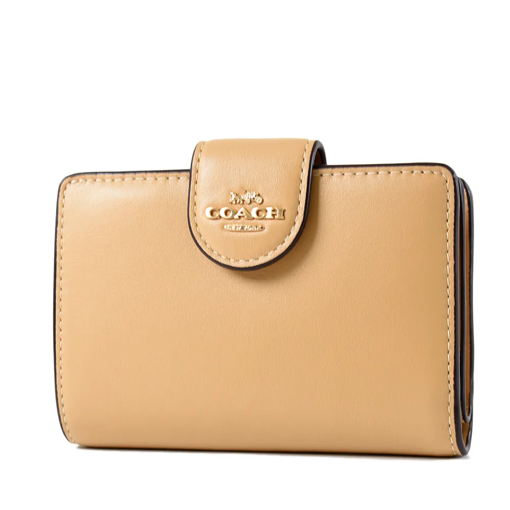 【COACH】卡其白立體馬車LOGO掛脖證件夾(63274 IMDQC) 歷史價格詳細信息