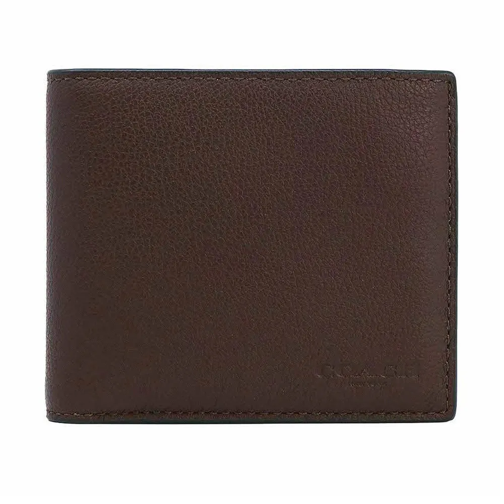 COACH素面牛皮對開男短夾(黑) 歷史價格詳細信息