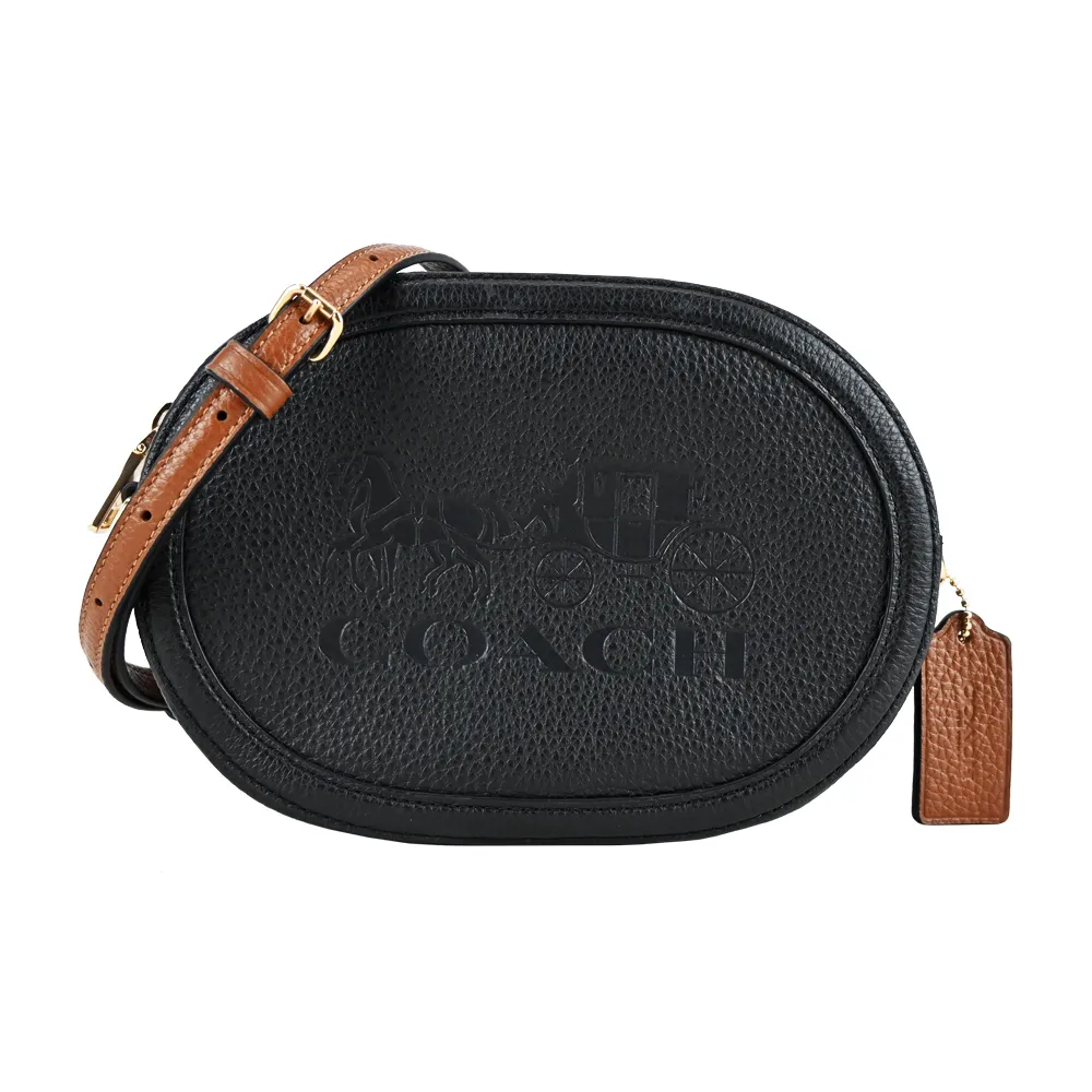 【COACH】馬車壓印荔枝紋牛皮翻蓋斜背馬鞍包(任選) 歷史價格詳細信息