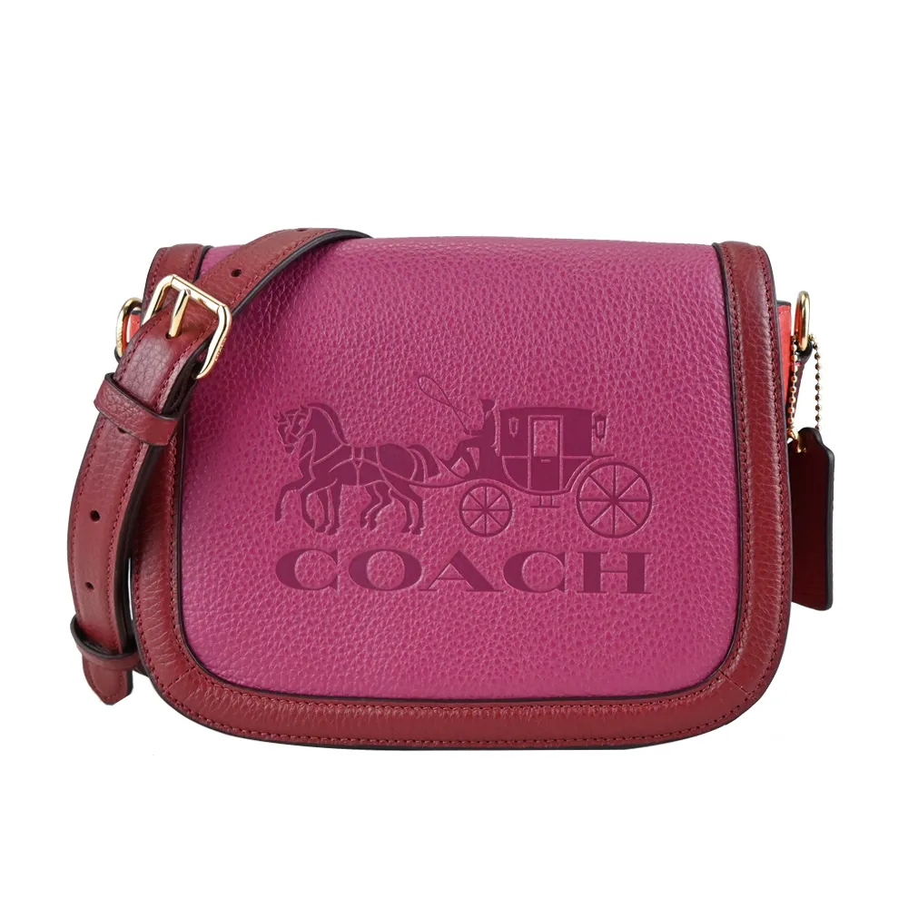 COACH 壓印馬車LOGO素面荔枝紋皮革手拿包(米白) 歷史價格詳細信息
