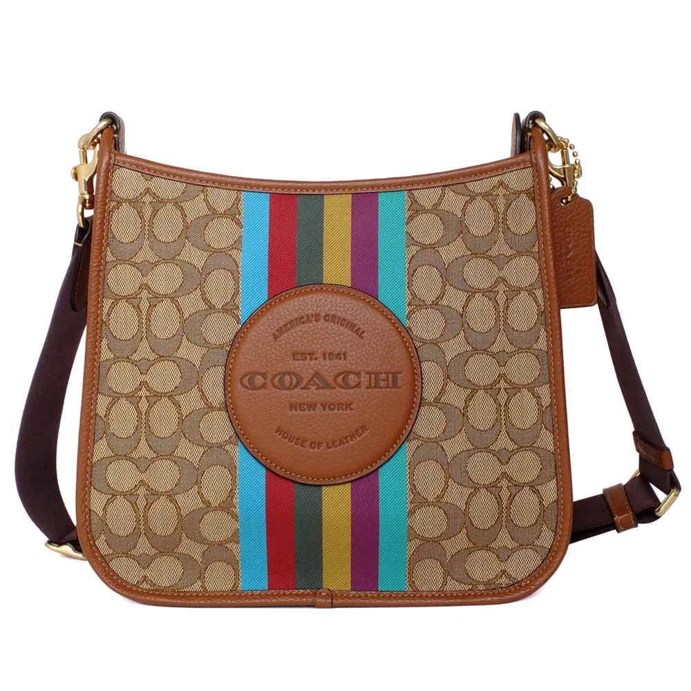 【COACH】C LOGO圓型掛勾鑰匙腰包/零錢包(焦糖/紅) 歷史價格詳細信息