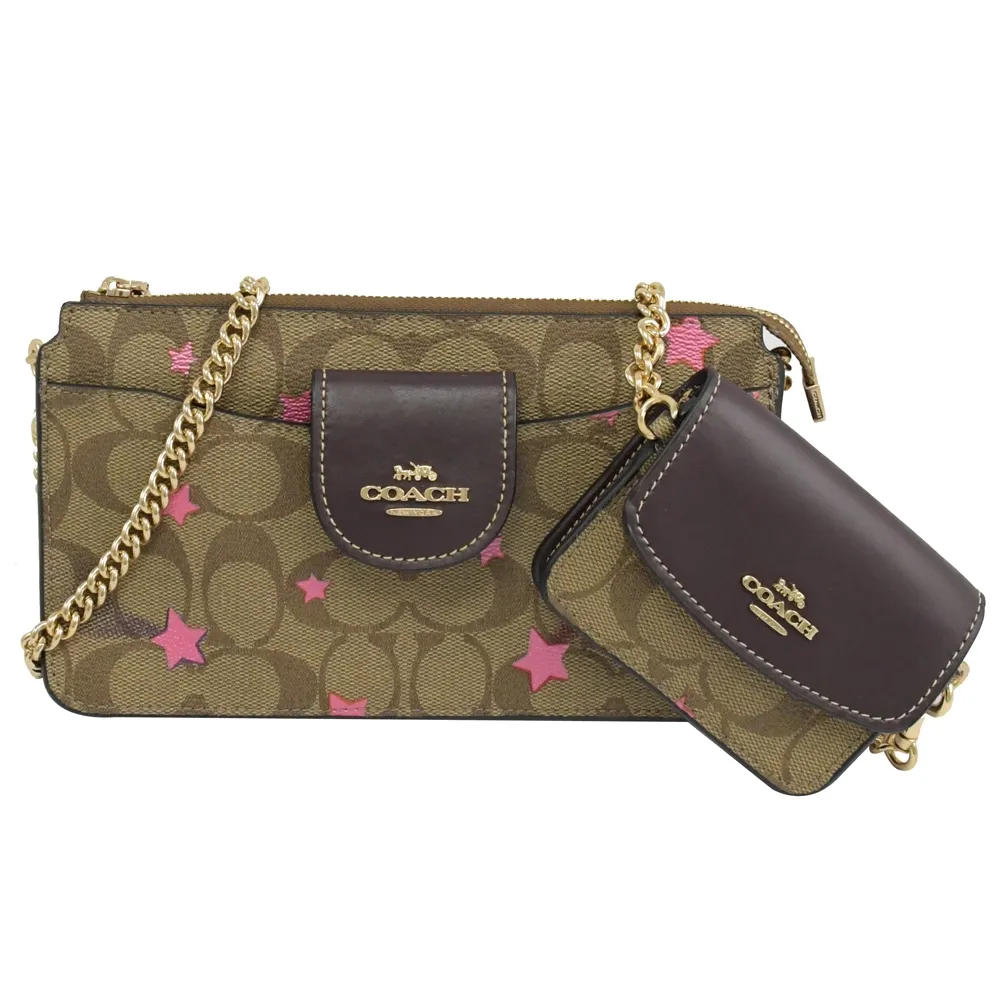 COACH星星印花口袋長版羊毛披肩/圍巾(粉紅) 歷史價格詳細信息