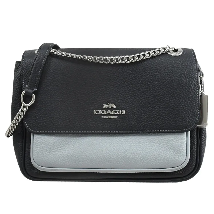 COACH KLARE PVC花卉撞色拼接鍊帶風琴包(卡其酒紅) 歷史價格詳細信息