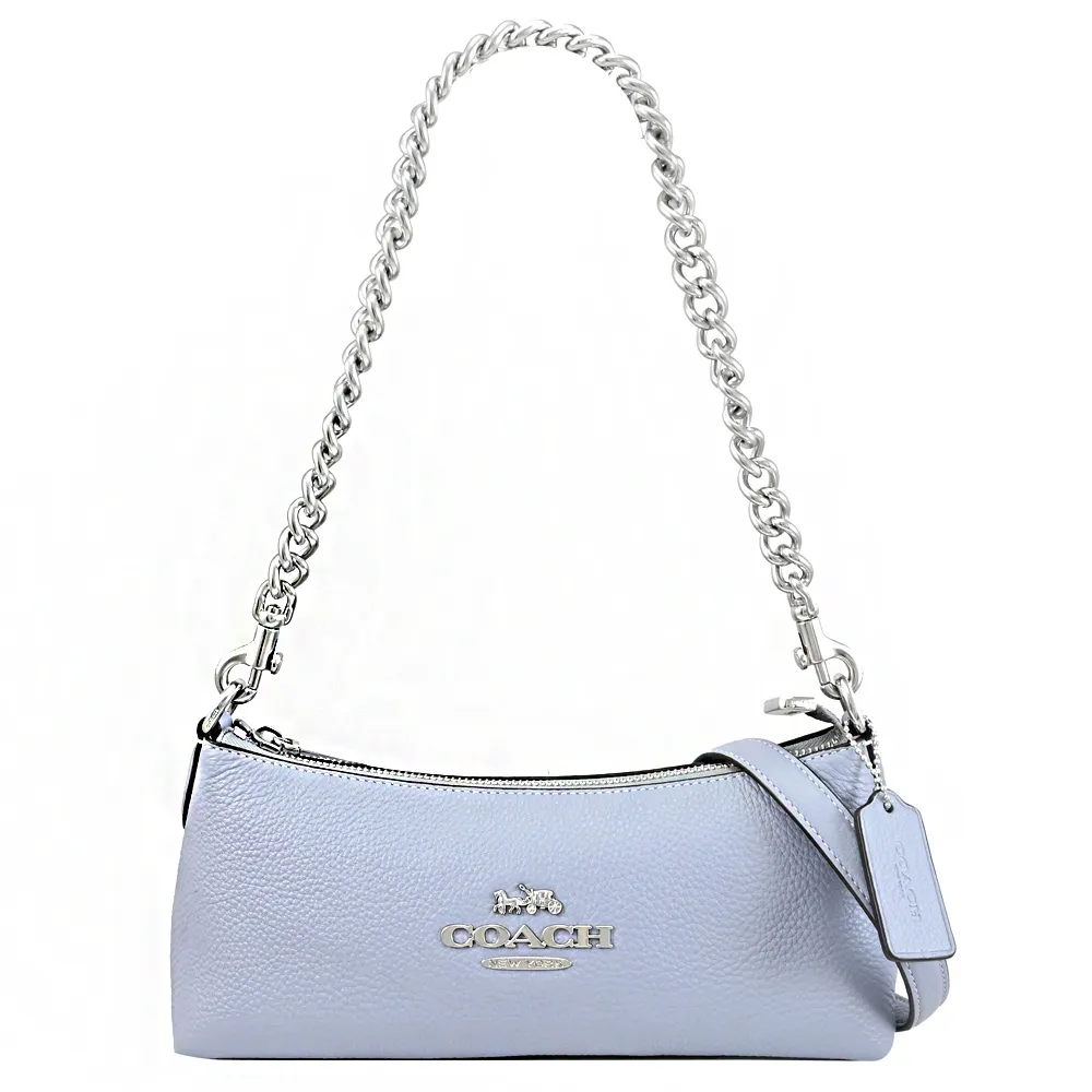 COACH 藍金屬標誌防水帆布押扣短夾-透明視窗 歷史價格詳細信息