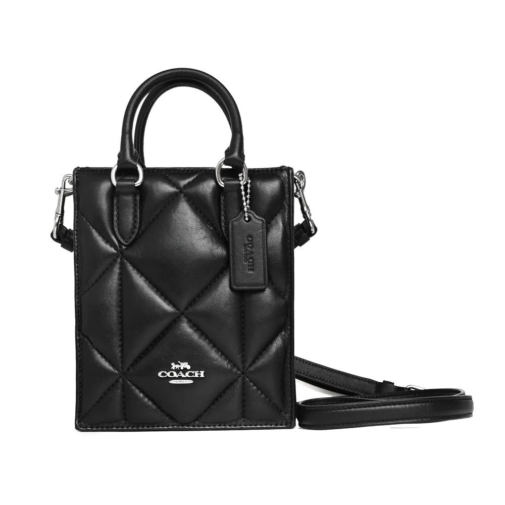 【COACH】線縫C字全皮立體彎底肩背-斜背兩用包(糖果粉/小款) 歷史價格詳細信息